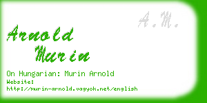 arnold murin business card